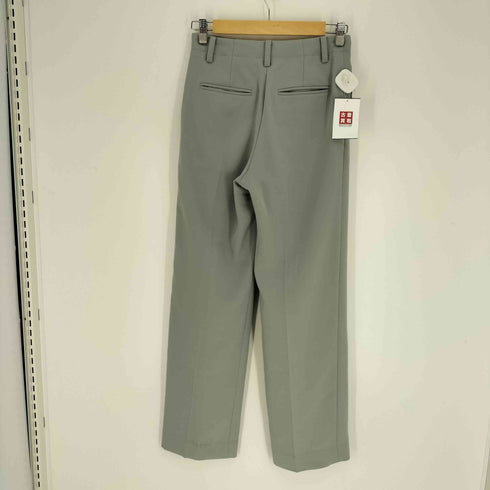 エストネーション ESTNATION 22SS センタープレス ジップフライ ワイド スラックス レディース JPN:36