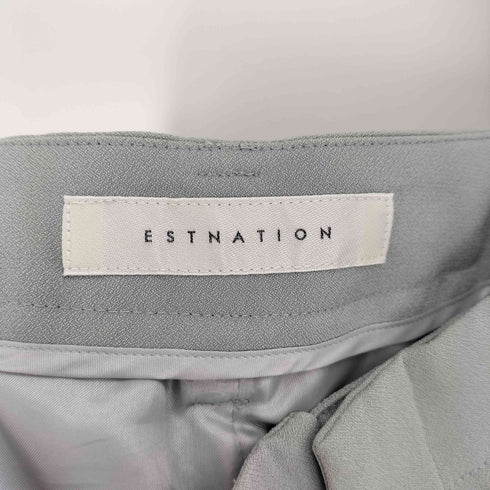 エストネーション ESTNATION 22SS センタープレス ジップフライ ワイド スラックス レディース JPN:36