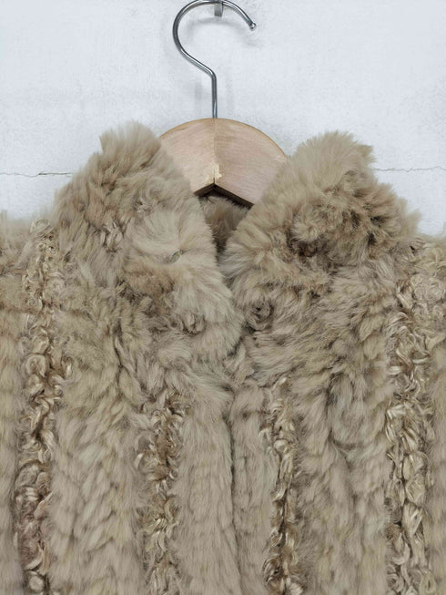 ラビットファー シルク リバーシブルファージャケット レディース