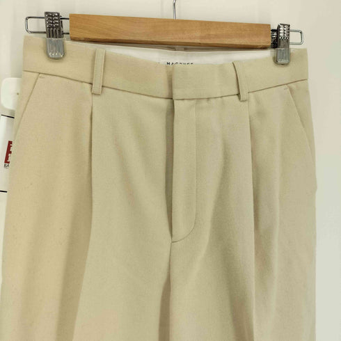 マカフィー MACPHEE 23AW フランネル タック ワイド テーパード パンツ レディース JPN:36