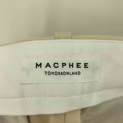 マカフィー MACPHEE 23AW フランネル タック ワイド テーパード パンツ レディース JPN:36