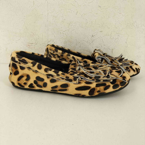 ザラ ZARA ハラコ レオパード ローファー レディース EUR:38