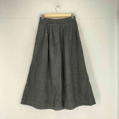 エディーバウアー Eddie Bauer 90S 黒タグ 先染めブラック デニム スカート レディース 10