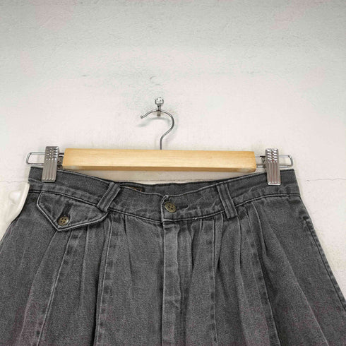 エディーバウアー Eddie Bauer 90S 黒タグ 先染めブラック デニム スカート レディース 10