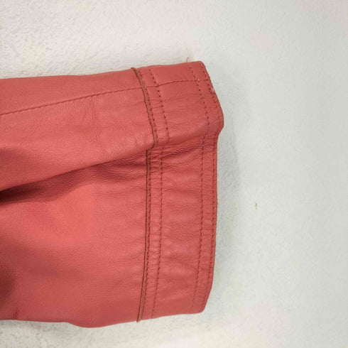 インディヴィ INDIVI ラムレザー バンドカラーレザージャケット レディース 38