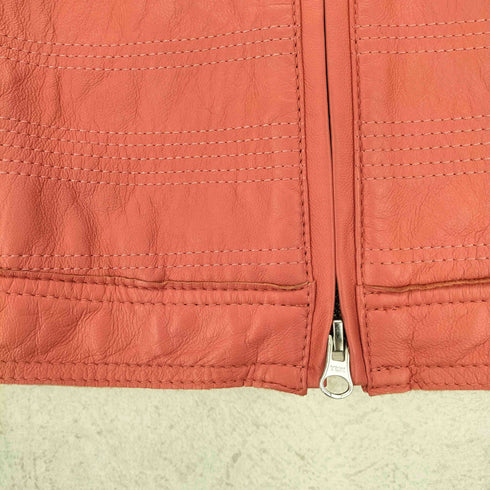 インディヴィ INDIVI ラムレザー バンドカラーレザージャケット レディース 38