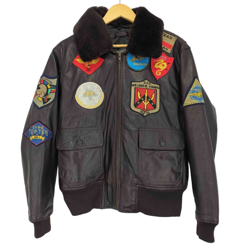 ボリーニ BOLINI G-1 牛革 ワッペン刺繍 フライトジャケット メンズ JPN:48