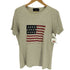 ポロスポーツラルフローレン POLO SPORT RALPH LAUREN 90S ロゴ 星条旗 プリント S/S クルーネック Tシャツ メンズ import:M