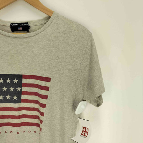 ポロスポーツラルフローレン POLO SPORT RALPH LAUREN 90S ロゴ 星条旗 プリント S/S クルーネック Tシャツ メンズ import:M