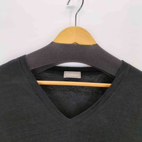 クルチアーニ Cruciani イタリア製 vネック リネンTシャツ メンズ 48