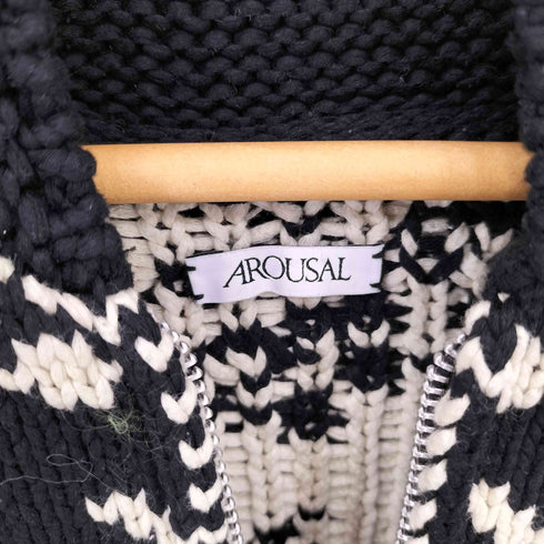 AROUSAL COWICHAN CARDIGAN アローサル カウチン ニットカーディガン メンズ JPN:L