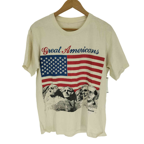 星条旗 大統領 プリント シングルステッチ S/S Tシャツ メンズ