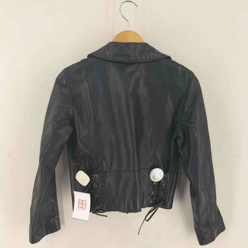 アニエスベー agnes b. SPECIAL cow leather ダブルライダース ジャケット レディース JPN:1