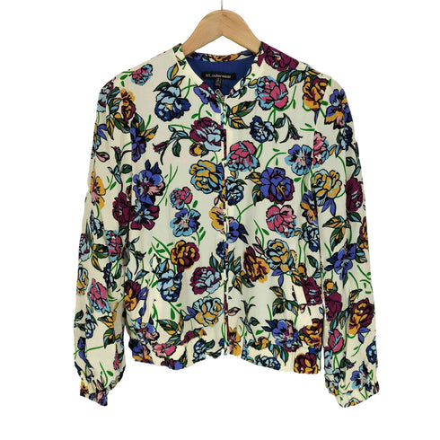 ザラ ZARA trf outerwear フラワー柄ブルゾンジャケット レディース S
