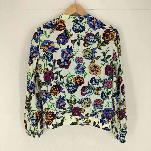ザラ ZARA trf outerwear フラワー柄ブルゾンジャケット レディース S