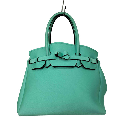 SAVE MY BAG リボンデザイン ポリエステル ハンドバッグ レディース