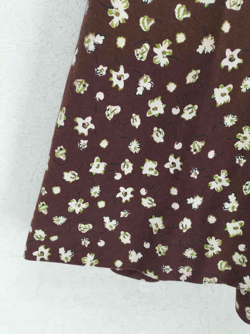 マルニ MARNI イタリア製 ボタニカル柄 スナップボタン スカート レディース 38