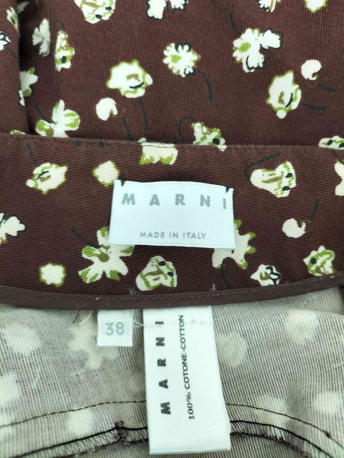 マルニ MARNI イタリア製 ボタニカル柄 スナップボタン スカート レディース 38