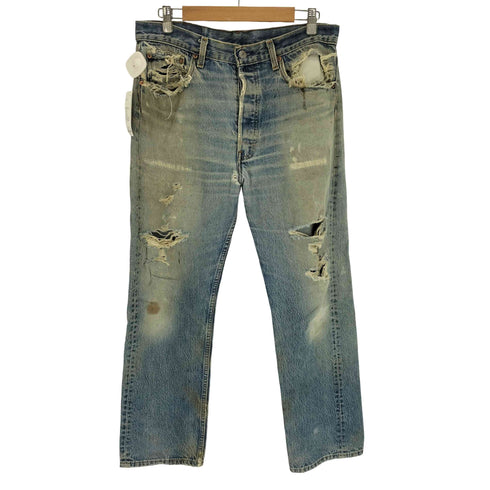 リーバイス Levis 90S USA製 ボタン裏刻印522 501 紙パッチ 5ポケット ボタンフライ デニムパンツ メンズ W34L30