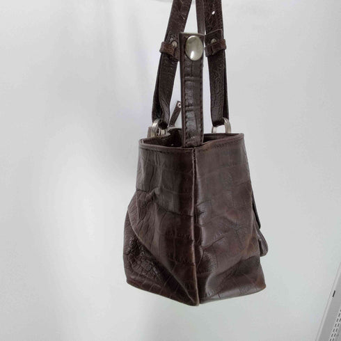 Via Repubblica イタリア製 Y2K クロコ 型押し レザー ワンショルダーバッグ レディース