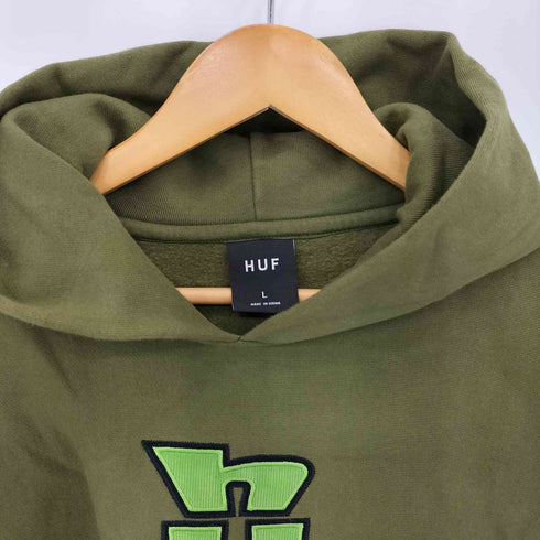 ハフ HUF BENTON HEAVYWEIGHT FLEECE ロゴ刺繍 プルオーバーパーカー メンズ import:L