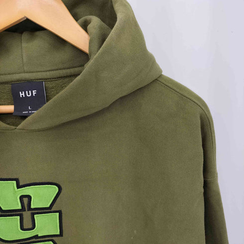 ハフ HUF BENTON HEAVYWEIGHT FLEECE ロゴ刺繍 プルオーバーパーカー メンズ import:L