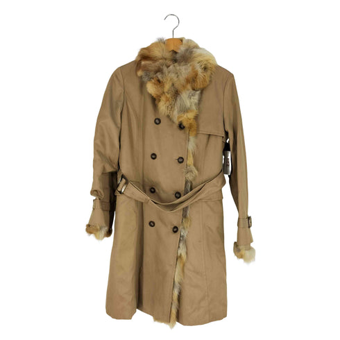 フォックスファーダブルブレスト コート レディース LL