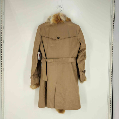 フォックスファーダブルブレスト コート レディース LL