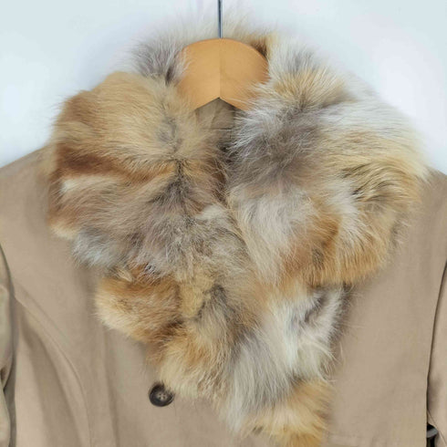 フォックスファーダブルブレスト コート レディース LL