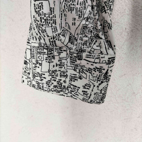 ザラマン ZARA MAN SLIM FIT 比翼総柄シャツ メンズ M