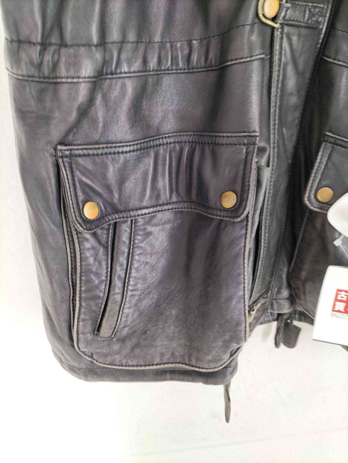 ラムレザー 比翼ジャケット メンズ JPN:M