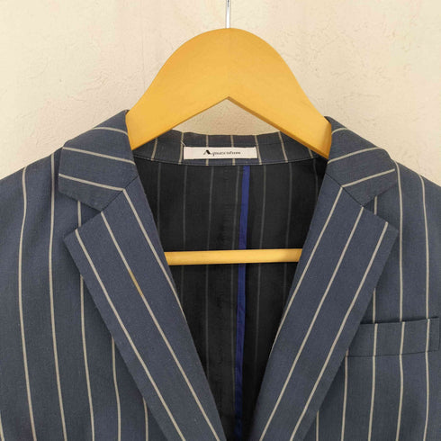 アクアスキュータム AQUASCUTUM ストライプ 1B テーラードジャケット レディース UK:6