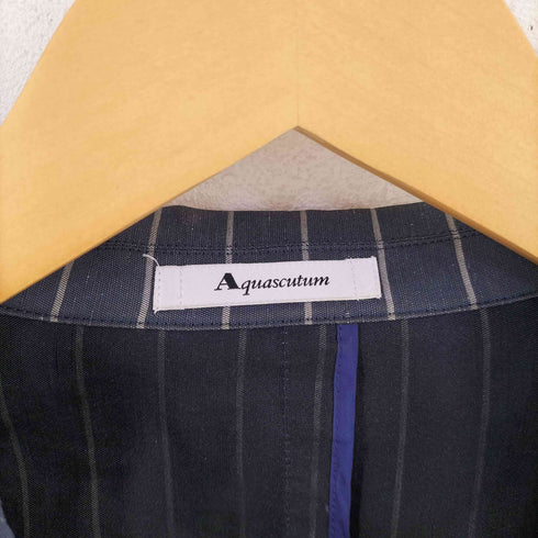 アクアスキュータム AQUASCUTUM ストライプ 1B テーラードジャケット レディース UK:6