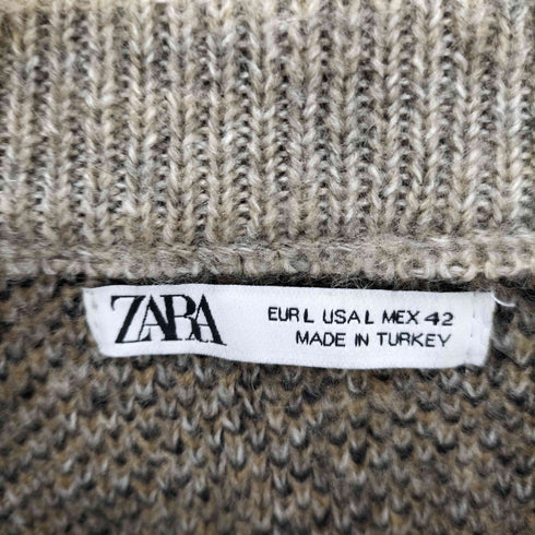ザラ ZARA レオパード柄 ニット メンズ JPN:L