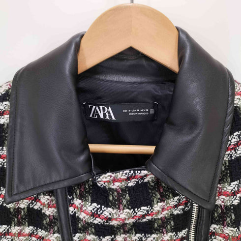 ザラ ZARA ツイード ダブルライダースジャケット タイトスカート レディース JPN:M