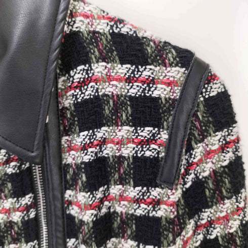 ザラ ZARA ツイード ダブルライダースジャケット タイトスカート レディース JPN:M