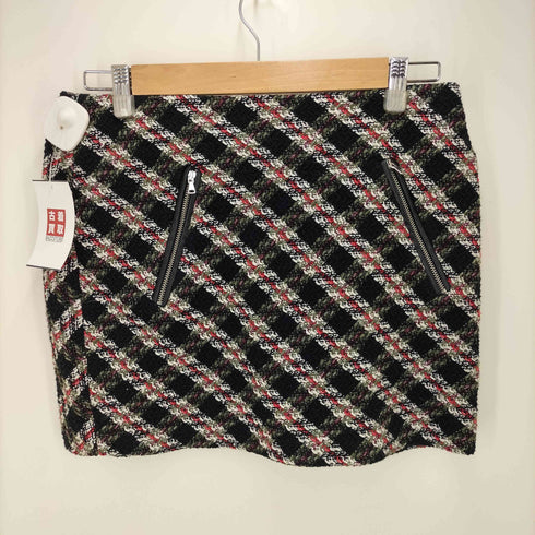 ザラ ZARA ツイード ダブルライダースジャケット タイトスカート レディース JPN:M