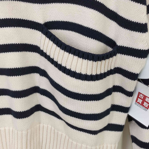 ザラ ZARA ボーダー柄 ハーフジップニット レディース JPN:L