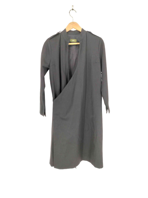 グリーン green エポレット付きノーカラーコート メンズ