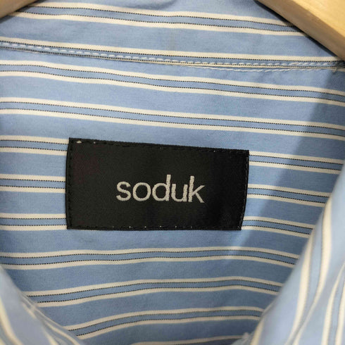 スドーク soduk ストライプ サイドリボンシャツ レディース