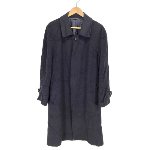 カシミヤ100 比翼ステンカラーコート メンズ