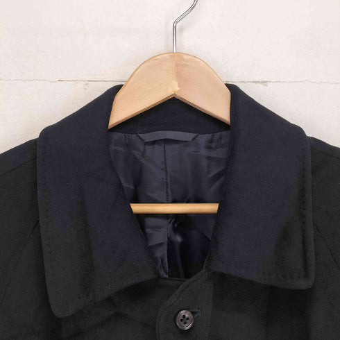 カシミヤ100 比翼ステンカラーコート メンズ