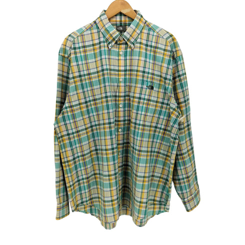 ザノースフェイス THE NORTH FACE L/S MADRAS SHIRT ロゴ 刺繍 マドラス チェック シャツ メンズ import:L