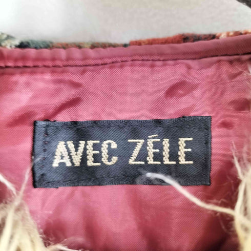 AVEC ZELE チェックダッフルコート レディース