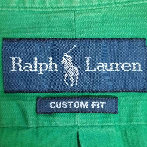 ラルフローレン RALPH LAUREN 90s CUSTOM FIT ポニー刺繍 コーデュロイ ボタンダウンシャツ メンズ import:XS