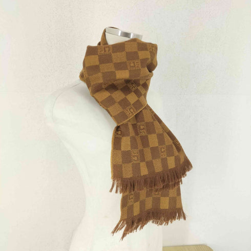 チャップスラルフローレン CHAPS RALPH LAUREN モノグラム フリンジマフラー レディース