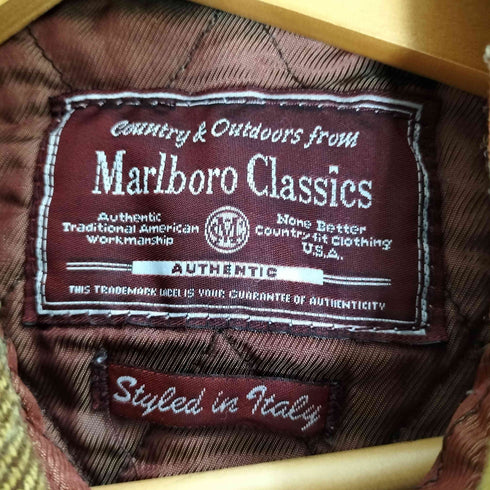 マルボロクラシックス Marlboro Classics 90s イタリア製 裏地キルティング ウール チェック CPOジャケット メンズ import:L