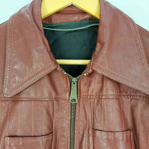 70S マルチポケット レザージャケット メンズ