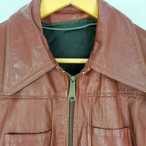 70S genuine leather マルチポケット レザージャケット メンズ
