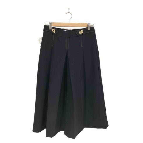 ザラ ZARA LONG SHORTS WITH CONTRAST STITCHING レディース S